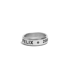 Bague en acier inoxydable gravée avec le nom, la date de naissance de Bangchan, Hyunjin, Han, Changbin, Lee Know, Felix, accessoires de mode pour les doigts - Product Image 4