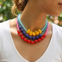 Asu 6 stijlen schattige fruit kralen choker kettingset verstelbaar zomer vakantie statement sieraden voor vrouwen