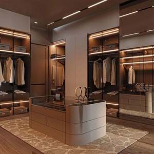 Muebles de Madera Contrachapada de Alta Gama para Dormitorio y Sala de Estar, Sistema de Armario Vestidor con Diseño Moderno, Tamaño Personalizado - Product Image 1