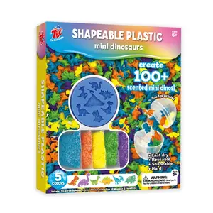 无毒环保可重复使用的可塑形儿童教育玩具塑料粘土恐龙