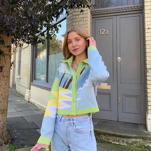 Pull personnalisé OEM & ODM pour femmes, design jacquard, tricot pour femmes, tricot pour filles, pull d'hiver pour femmes, <span class=keywords><strong>cardigan</strong></span> en tricot pour femmes - Product Image 3