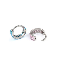 Boucles d'oreilles anneau Getta Candy, bijoux de corps, cartilage d'oreille, septum de luxe, titane G23, anneaux clicker en titane, usage quotidien, vente en gros