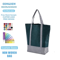 Bolsa de Compras Reutilizable Personalizada, Ecológica, de Tela No Tejida, con Logotipo en Relieve, Estampado de Letras, Cierre de Hombro