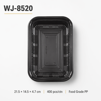 Wegwerp PET plastic bento box rechthoekig meeneemdoosje supermarkt voedselcontainer voedselveilige lunchbox groothandel