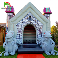 Château gonflable d'Halloween Maison hantée extérieure Commerciale Horrible Gargoyle Château gonflable Accessoires Location d'Halloween