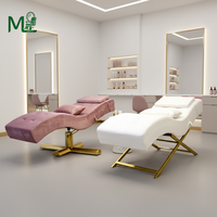 Lit de massage incurvé pour cils, personnalisable en gros, pour salon de beauté et spa facial