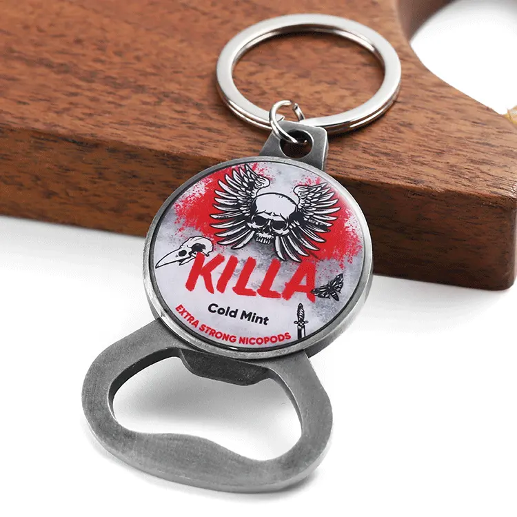 Factory Made Zinc alloy Pewter Metal key chain custom Printed Openers key rings customize 3d beer Bottle Opener Keychains