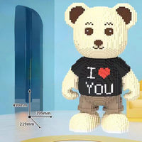Blocs de construction en micro-particules, vente chaude sur TikTok, mini briques en diamant, blocs de construction en forme d'ours, ensembles de blocs de construction pour enfants
