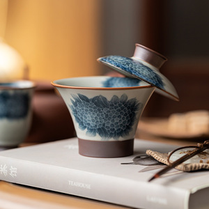 Guanlan Ru Kiln Gaiwan Porcelain With Lid Chinese Kung Fu <b>Tea</b> <b>Set</b> Afternoon <b>Tea</b> - Product Image 4