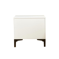 Table de chevet moderne en mélamine blanche pour chambre à coucher