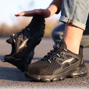 Chaussures de sécurité professionnelles ESING BJ062 pour hommes, respirantes, légères, avec embout en acier et tige en maille, pour usage en usine, toutes saisons - Product Image 2