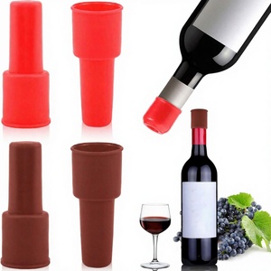 Tapón de Vino de Silicona Vodolo, Juego de 4 Piezas Reutilizables e Irrompibles, Mantiene el Vino Fresco para Uso Doméstico - Product Image 1