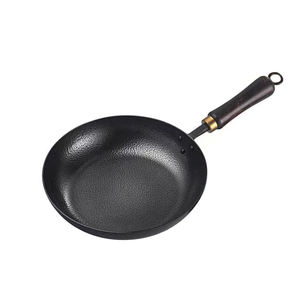 Customized <strong>Thickness</strong> 2.5mm Deep Preseasoned Traditional Carbon Steel Round Frying <strong>Pan</strong> With Handle for Restaurants - Product Image 2