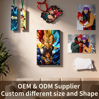 Impressions murales en métal aluminium, art mural, anime, dessin animé, texture 3D, affiche 12x18 16x24 pouces, logo personnalisé, OEM, vente en gros