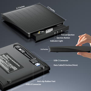 Unidad <span class=keywords><strong>de</strong></span> <span class=keywords><strong>CD</strong></span>/DVD +/-RW Externa para Portátil USB 3.0 y USB-C, Grabadora y <span class=keywords><strong>Lector</strong></span> <span class=keywords><strong>de</strong></span> <span class=keywords><strong>CD</strong></span>/DVD Portátil - Product Image 5