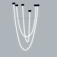 3m 4m 5m de long 24VDC Led Neon Strip Light 360 Degree D22 Round silicone modern suspension flex led neon strip light