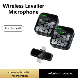 <span class=keywords><strong>Microphone</strong></span> sans fil J33 2 en 1 longue endurance <span class=keywords><strong>Microphone</strong></span> sans fil Lavalier pour téléphone intelligent pour l'enregistrement de Vlog en direct - Product Image 3