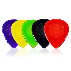 100 Uds. Durable claro de gran tamaño bajo Rock pesado plectro 1,0/2,0/3,0mm púas de guitarra de Metal con caja de almacenamiento de caja de selección