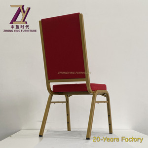 Vente en gros de chaises de banquet empilables en métal avec housse en tissu portable pour les mariages, les fermes, les repas et l'extérieur fournis - Product Image 4