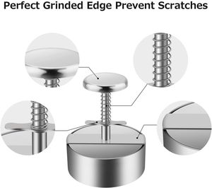 Manual Food Grade 304 Stainless Steel Eco-Friendly Adjustable Design Hamburger Patty Maker Burger Press - Product Image 3