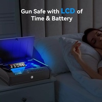 Coffre-fort biométrique à empreintes digitales de haute sécurité avec pistolet à clé sécurisé à accès rapide ignifuge pour la sécurité des enfants