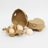 Carton à œufs écologique en pâte recyclée, 15 ou 18 alvéoles, jetable, pour 12 œufs, couleur kaki, avec logo personnalisé, emballage alimentaire de qualité pour volailles, nouveauté