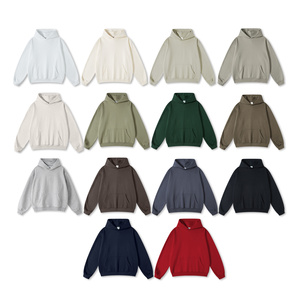 ชุดฮู้ดดี้เฟรนช์เทอร์รี่หนา 445gsm สำหรับผู้ชาย สีพื้น เสื้อฮู้ดแบบสวมหัว สไตล์ลำลอง สตรีทแวร์ ชุดวอร์ม - Product Image 4