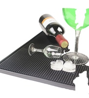 Tapis de bar en caoutchouc personnalisé de différentes tailles pour promotion OEM, accessoires de bar en PVC, couleur noire, tapis de bar personnalisé avec marque