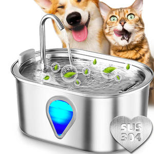 Fuente de agua para mascotas de acero inoxidable, dispensador automático de circulación para gatos y perros, modelo enchufable de 930g WF170 - Product Image 3