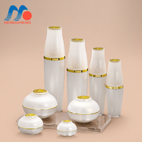 Logo personnalisé blanc de luxe rond crème cosmétique contenant avec tête de pompe pot cosmétique en plastique lotion crème pour le visage