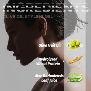 Producto para el cabello Aceite de oliva Gel de peinado para cabello rizado Natural Venta al por mayor Control de bordes Gel de peinado Cera Aceite de oliva Pomada para hombre - Product Image 3