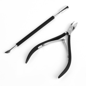 Ensemble de coupe-ongles et repousse-cuticules en acier inoxydable noir, outils professionnels pour la pédicure et la manucure, pour salon - Product Image 2