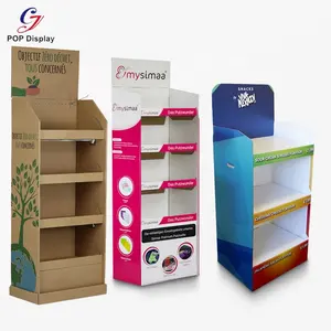 Pop Up Cardboard Display Custom Logo Retail Cardboard Display Stand Paper Floor Display Promotion Rack Tower Shelves Supermarket Store Cosmetic Candy Toy