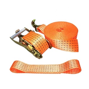 Correas de amarre de cincha de poliéster de 2 pulgadas al por mayor con gancho doble en J de acero y bucle suave para control de carga - Product Image 1