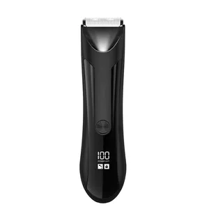 Venda direta USB Recharge Dock Black Electric Body Hair Trimmer para homens