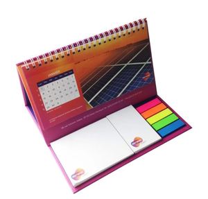 Spiral Calendar and Sticky Notes Set Cultural Promotional Office Paper Gifts Loose Leaf Desk Calendar
