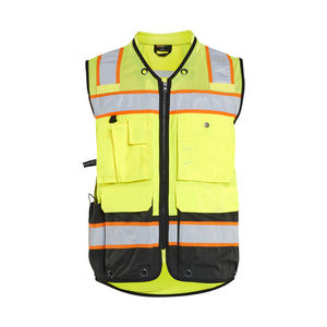 Gilet de sécurité haute visibilité imperméable, respirant et coupe-vent pour hommes, idéal pour les inspecteurs extérieurs, avec coque enduite de PU et coutures scellées, toutes saisons - Product Image 1