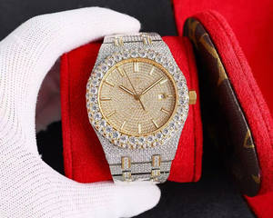 Orologio di Lusso Automatico Meccanico in Ottone con Diamanti Moissanite VVS Colore D, Cronografo Designer Hip Hop Subacqueo all'Ingrosso - Product Image 6