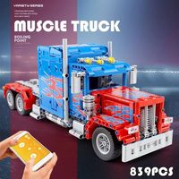 Moule King 15001 839PCS Ingénierie Série RC Muscle Truck Car Building Block Modèle Technique Jouet Éducatif Festival Cadeau