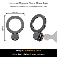 Support magnétique N52 puissant pour voiture avec rotule articulée de 17 mm/0,67 pouce, version 2026 améliorée en usine, pour iPhone 17 16 15 14
