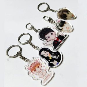 Llavero de acrílico transparente personalizado con dije impreso por una o dos caras de ídolos japoneses - Product Image 1