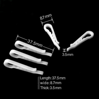 Clips de vêtement en plastique transparent en forme de U pour l'emballage des chemises, marque JY