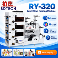 Machine d'impression flexographique à haute efficacité pour étiquettes, 6 couleurs, 60 m/min, imprimante de rouleaux de papier, film et autocollants