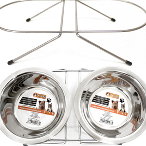 Ciotole per Animali Domestici: Singola da 21cm e Doppia da 44x23x7.5cm - Product Image 2