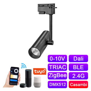 LEDEAST TL3017 7W <span class=keywords><strong>24</strong></span> Degrés Projecteurs sur Rail Orientables Contrôle Intelligent Gradation Dali Luminosité et CCT Éclairage sur Rail Anti-Éblouissement - Product Image 1
