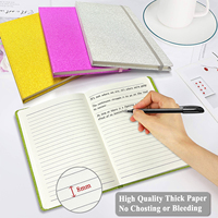 Carnet de composition A5 en cuir, 80 feuilles, couverture scintillante, carnet brillant pour cadeaux promotionnels de bureau