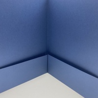 Carpeta de Presentación Corporativa Personalizada en Papel Ecológico Azul Marino con Estampado en Caliente Plateado, Portadocumentos de Oficina