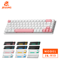 Clavier de jeu mécanique filaire USB Type-C JK-915 JEQANG 68 touches, arabe/anglais, taille standard, touches multicolores, assemblage libre
