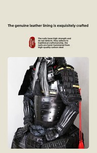Armatura da Samurai Giapponese in Metallo Nero, Indossabile, <span class=keywords><strong>Costume</strong></span> di Halloween, Oggetto di Scena Cinematografico, Personalizzabile, per Cosplay e Feste Medievali - Product Image 6