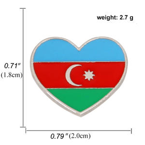 Personalizado suave esmalte rectángulo diferente estado en forma país insignia Logo americano Texas <span class=keywords><strong>Dominos</strong></span> Pizza Palestina bandera Pin fábrica - Product Image 2